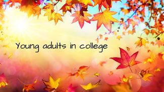 Image: Young adults in college