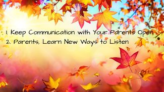 Image text: Parents, Learn new ways to listen