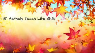 Image text: 5 Actively Teach life skills
