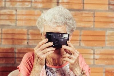 granny with camera