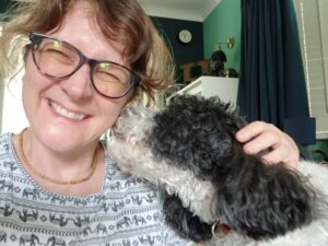 woman with dog
