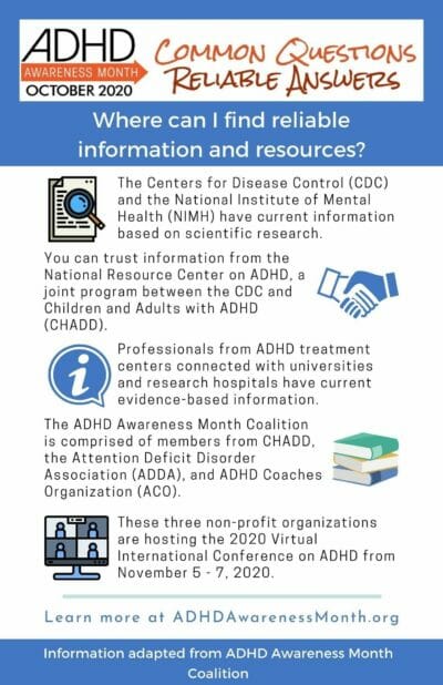 infographic for finding adhd resources