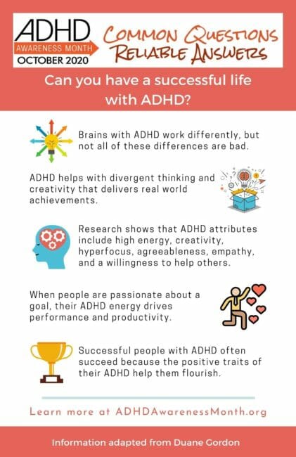infographic success with adhd