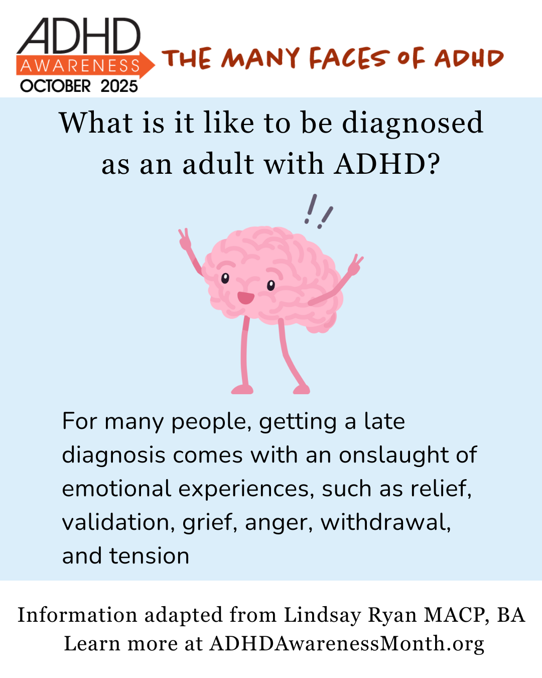 ADHD Awareness Month Infographic: What is it like to be diagnosed as an adult with ADHD?