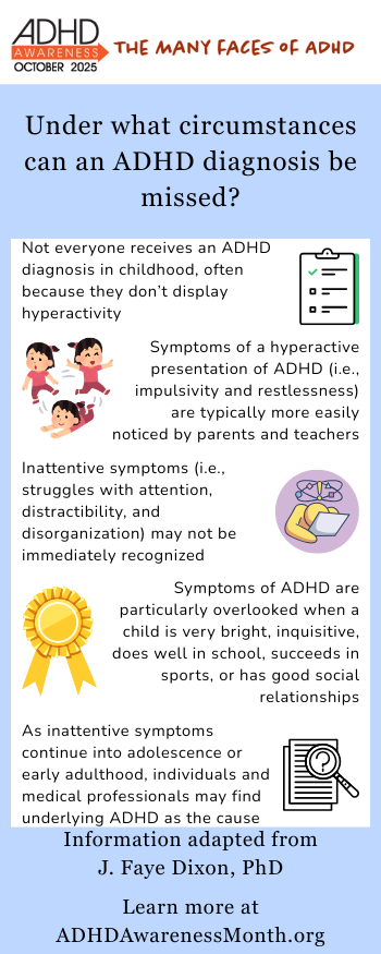 Under what circumstances can adhd diagnosis be missed